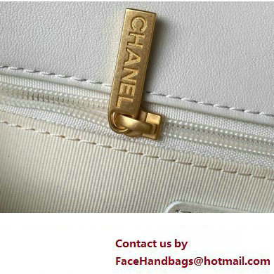 Chanel Lambskin  &  Gold-Tone Metal Small Flap Bag AS4353 White 2023